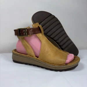Naot Damen Sandalen Eisenkraut Leder Knöchelriemen Keilabsatz offene Zehenpartie Gr. 37/6 Festival - Bild 1 von 20