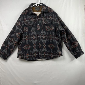 Chaqueta Chamarra Jachs New York Para Hombres XXL Mezcla de Lana Azteca del Suroeste Forrada de Sherpa - Imagen 1 de 14