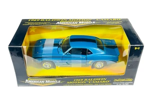 #32471 Ertl Blue/Black 1969 Baldwin Motion Camaro ~ 1:18 2000 Sealed Diecast - Picture 1 of 7