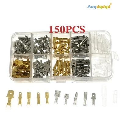 150/210/270/315PCS Electrical Insulated Terminals Spade Wire Crimp Connectors - Image 1 of 4