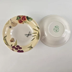 Spode Fruit Haven 2 x Bowls Cereal Soup Pasta 21cm 2005 Fruit and Butterflies - Picture 1 of 8