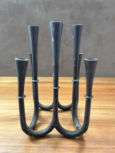 Dansk MCM Cast Iron Eight Taper Candelabra Denmark Jens Quistgaard Vintage 50s - Picture 1 of 6