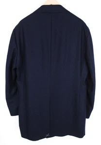 SUITSUPPLY Vicenza Herren UK52R Wolle dunkelblau mittellang gefüttert Flanell Mantel * - Bild 1 von 9