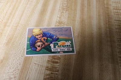 Tarjeta de fútbol americano de novato auténtica firmada por Floyd "Breezy" Reid Green Bay Packers Foto 1 de 3