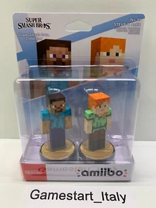 NINTENDO AMIIBO STEVE & ALEX No. 89 NUOVO SUPER SMASH BROS COLLECTION MINECRAFT - Picture 1 of 9