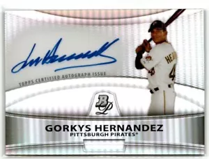 Gorkys Hernandez AU 2010 Bowman Platinum Prospect Autographs Refractors #BPA-GH - Bild 1 von 2