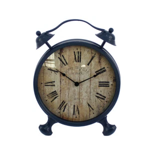 3" Round Blue Glass Analog Wall Clock - Picture 1 of 2