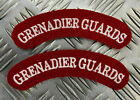 Véritable Britannique Militaire The Grenadier Gardes Épaule Titre Rustines Used