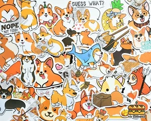 Paquete de 50 pegatinas ""Corgi"" regalo para su funda de teléfono calcomanías mejor amigo perro cachorro - Imagen 1 de 6
