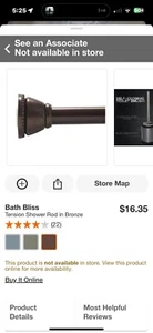 42 to 72 in. Tension Shower Curtain Rod in Oil-Rubbed Bronze - Picture 1 of 1