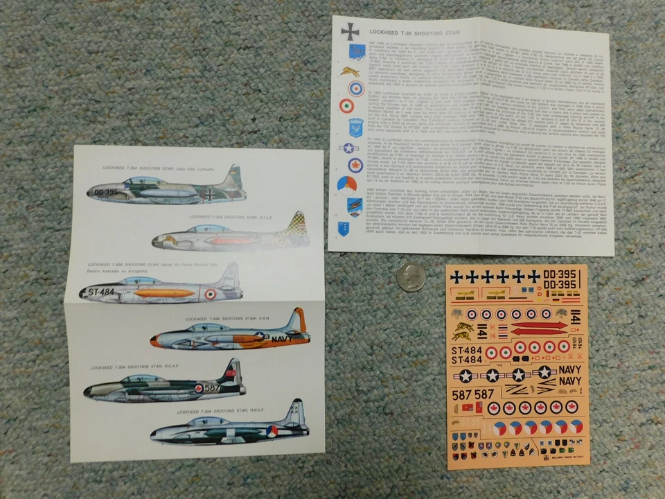 Esci Polly S decals 1/72 T-33A Shooting Star   variants H106 - Image 1 of 1