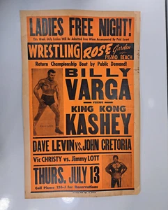 Count Billy Varga Vs. King Kong Kashey, Wrestling Event Poster, 22"x14" (S02) - Picture 1 of 18