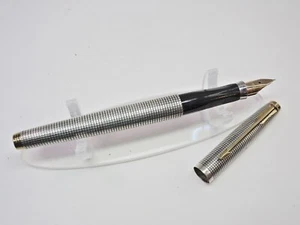 Parker 75 Sterling Silver Cap & Barrel, 14K Gold Nib, USA Made, Excellent - Picture 1 of 14