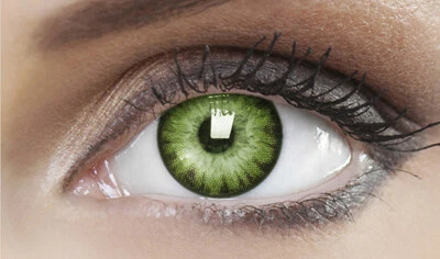 Farbige grüne Kontaktlinsen Karneval Fasching Halloween - PARTY GREEN - PLANO