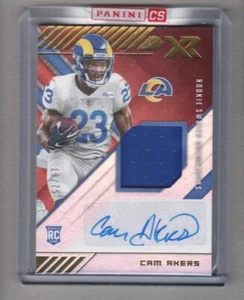 2020 Panini XR Football Rookie AUTO JERSEY Swatch Red #RSA-CA Cam Akers 19/75 - Picture 1 of 2