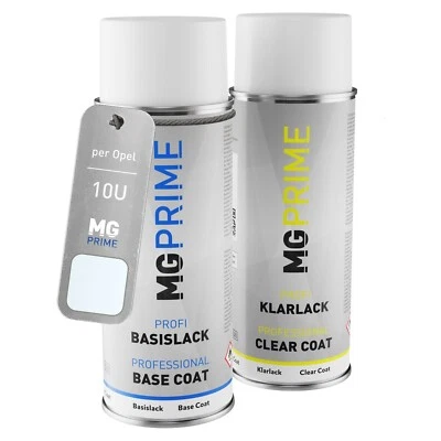 MG PRIME Vernice per auto Kit bomboletta spray per Opel 10U 10L 474 Casablanca White