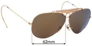 SFx Ersatz Sonnenbrillengläser passend für Ray Ban B&L Shooter - 62 mm breit - Bild 1 von 27