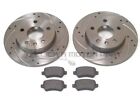 Rear Drilled & Grooved Brake Discs And Pads Vauxhall Astra 2.0T Vxr 2005-2010