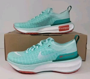 Women Size 6 Nike ZoomX Invincible Run Flyknit 3 Turquoise Teal DR2660 300 NEW - Picture 1 of 11