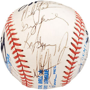 1989 Mariners Team Autographed AL Baseball 24 Sigs Ken Griffey Jr. AA01196