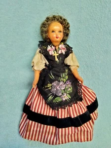 💙Vintage 8" 🍃🥀French Celluloid Doll🥀🍃 Traditional Regional Costume - Picture 1 of 18