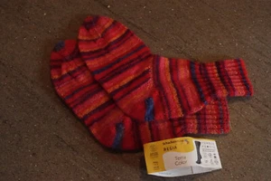 handgestrickte Socken Rot Größe 38/39 - Bild 1 von 2