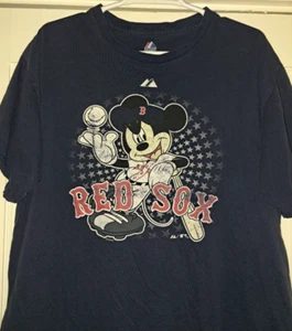 Boston Red Sox Mickey Mouse T Shirt Size L - Picture 1 of 6
