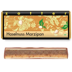Zotter Handgeschöpfte Schokolade Haselnuss Marzipan 70 g (100 g = 6,14 €)