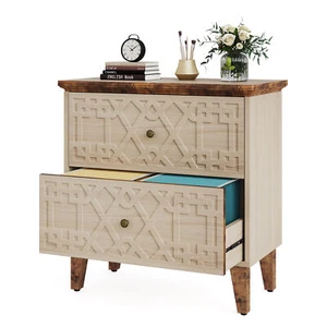Tribesigns Office File Cabinet 2 Drawer Lateral Filing Cabinet Printer Stand - Picture 1 of 10