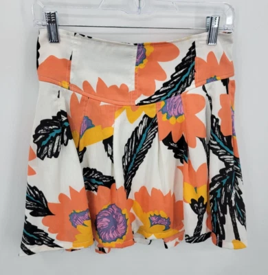 Falda Free People Mujer Pequeña Colorida Pull On Acampanada Boho Mini Verano Informal Foto 1 de 4