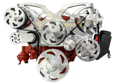 SBC Serpentine Pulley Conversion Kit Small Block Chevy ALT PS A/C 350 283 383 - Image 1 of 4