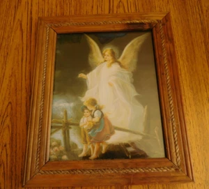 Guardian Angel Children On Bridge Religious Wall Picture Framed Art Print~FREESH - Picture 1 of 7