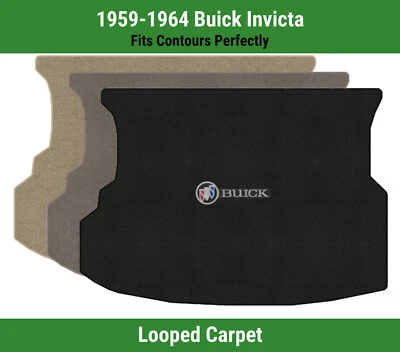 Tapete de porta-malas Lloyd Loop para '59-64 Invicta com Buick Multi Shield com prata no gráfico - Imagem 1 de 4