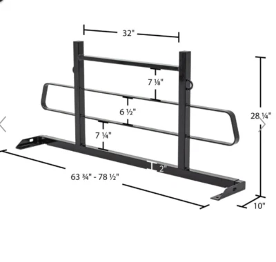Barra plana de aço ajustável externa Elevate rack para dor de cabeça - Imagem 1 de 4