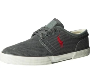 Polo Ralph Lauren Faxon Low Men Trainers / Sneakers Grey Fabric Size UK 11 (45) - Picture 1 of 13