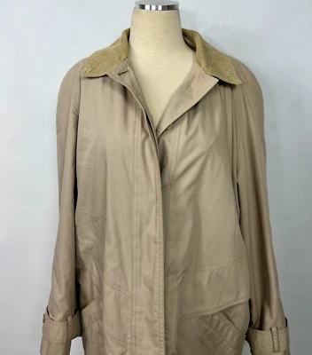 VTG London Fog Trench Coat Belted Removable Lining Beige Women's 14 Regular Nice - Image 1 of 4