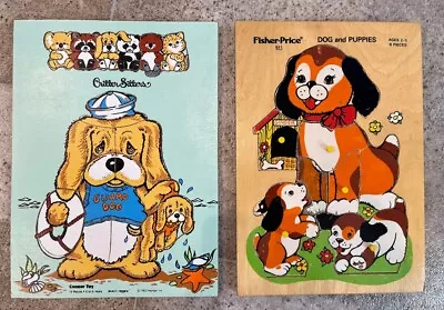 1983 Critter Sitters Guard Dog Puzzle & Fisher Price Dog/Puppies Peg Puzzle - Image 1 of 4