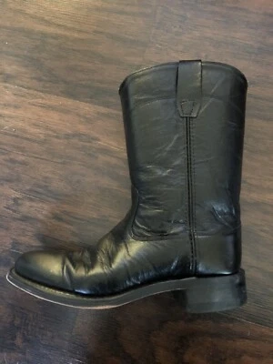 Botas occidentales Old West Cry de cuero negro para niños de segunda mano talla 3,5 Foto 1 de 4