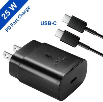 Original Samsung 25W Super Fast Charger & Cable For Galaxy Note 20 & Note 20 5G  - Image 1 of 4