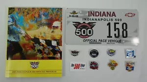 2005 Indianapolis 500 Program Pace Car Plate Event Pins Firestone WIBC Coca-Cola - Picture 1 of 10