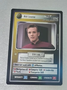 Star Trek CCG Q-Continuum Nick Locarno Rare - Picture 1 of 1