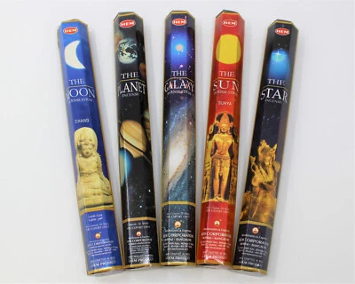 Hem Celestial Incense Variety: 5 x 20 = 100 Sticks SUN MOON STAR PLANET GALAXY - Image 1 of 4