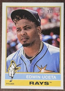 2025 Topps Heritage Edwin Uceta #390 Flip Stock SSP Raro - Foto 1 di 4