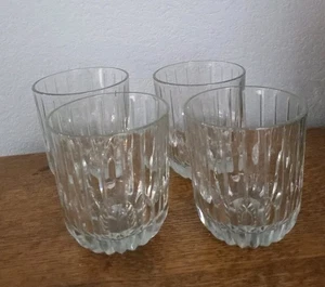 Set Of 4 Vintage Mikasa Park Lane Crystal 4"H Double Old Fashioned Glasses - Picture 1 of 6