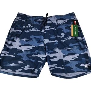 Travis Mathew Heater Series Board Shorts Men's XXL Blue Camo Stretch New Tags - Picture 1 of 8
