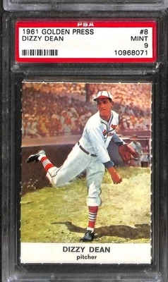 1961 GOLDEN PRESS #8 DIZZY DEAN PSA 9 Mint 10968071  - Image 1 of 3