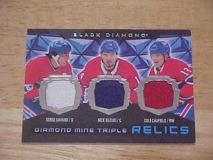Canadiens 2025-26 Black Diamond TRIPLE RELICS S Savard N Suzuki Cole Caufield - Bild 1 von 2