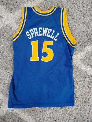 Camiseta deportiva juvenil Latrell Sprewell Warriors, mediana 10-12, campeona Foto 1 de 2