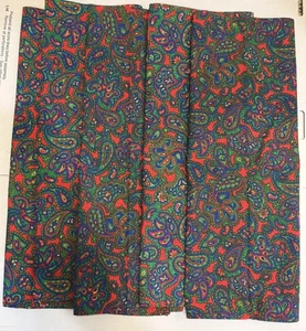Vtg. Lands’ End 100% Cotton Napkins Set of 5 Belgium Blue Red Green Paisley NWOT - Picture 1 of 7