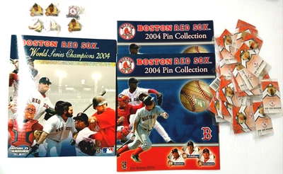 Boston Red Sox Collector Pins & Folders 2004 World Series Champions Over 30 Pins - Image 1 of 4